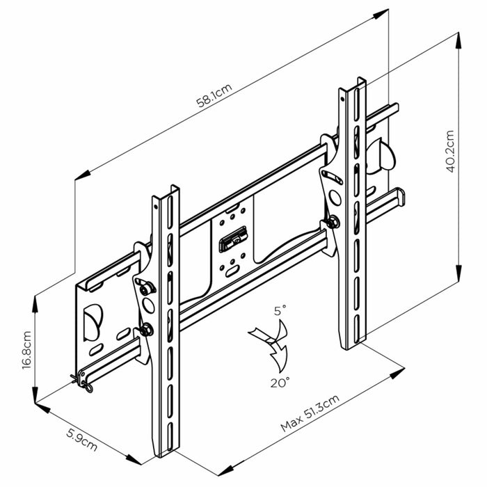 500x400 VESA Mount Bracket, Tilt by Tauris™-#product_category#-Home Living Store