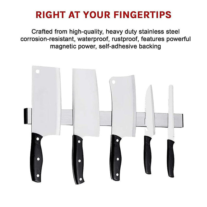51cm Strong Magnetic Wall Mounted Kitchen Knife Magnet Bar Holder Display Rack Strip-#product_category#-Home Living Store