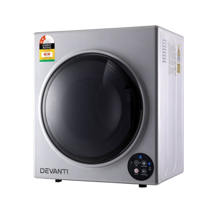 5kg Vented Tumble Dryer - Silver-#product_category#-Home Living Store