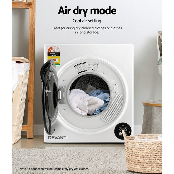 5kg Vented Tumble Dryer - White-#product_category#-Home Living Store