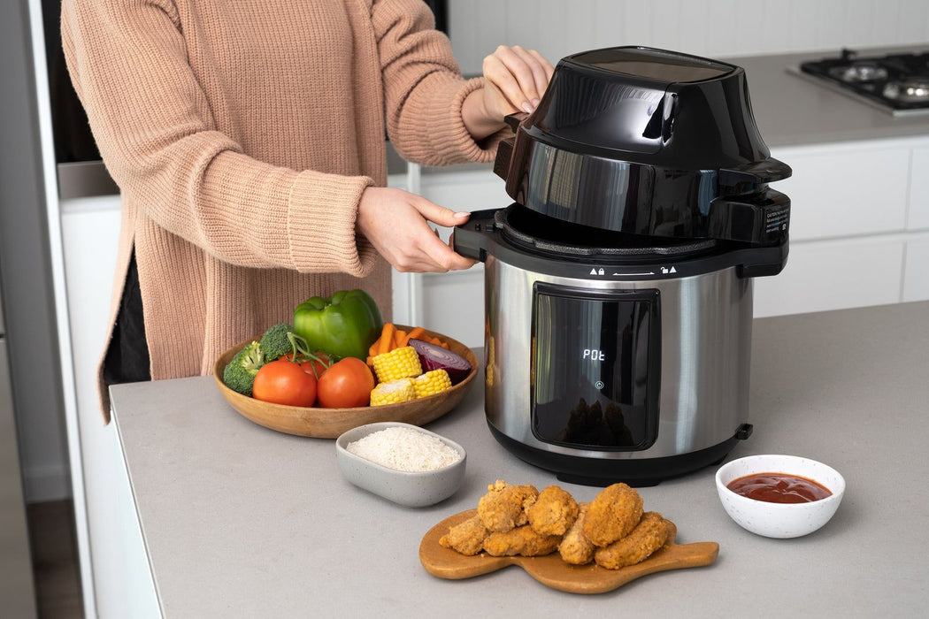 6L Air Fryer + Pressure Cooker (Silver) Kitchen Appliance-#product_category#-Home Living Store