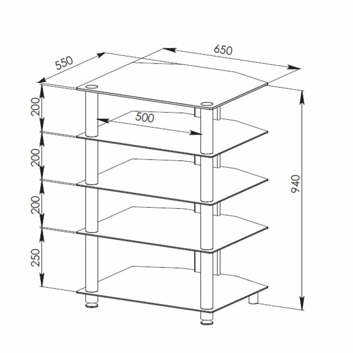 ACE 5 Tier HIFI Rack by Tauris™-#product_category#-Home Living Store