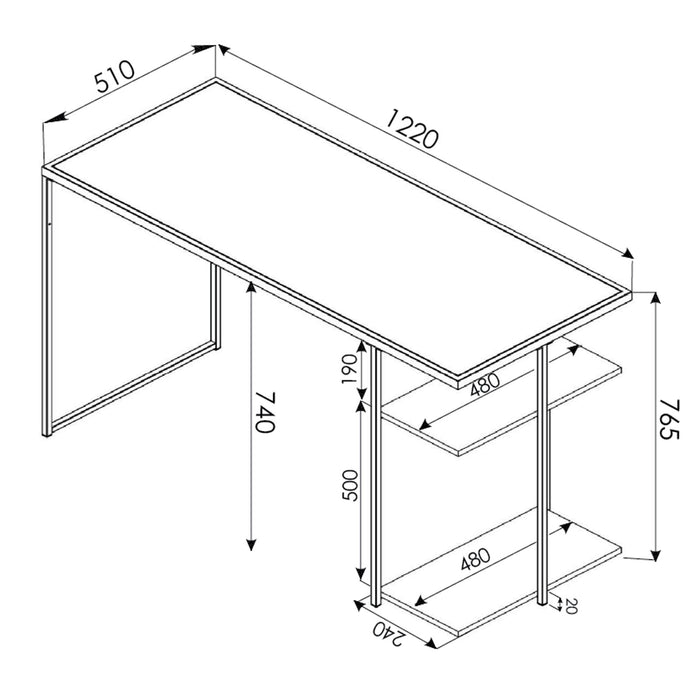 AMBIDESKROUS Modern Desk by Urban Style -Home Living Store - -  