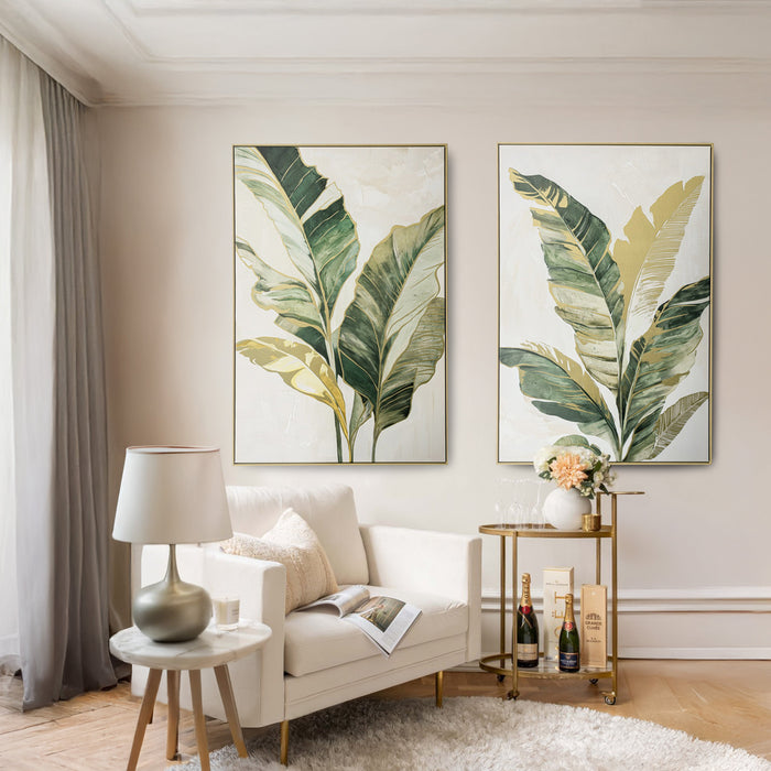 Brushmarks Foiled Canvas Palm by Urban Style