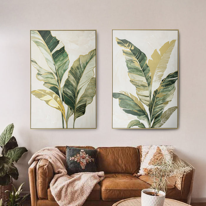 Brushmarks Foiled Canvas Palm by Urban Style