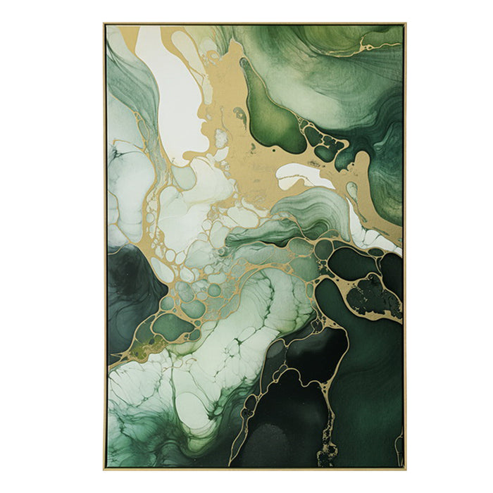 Brushmarks Foiled Canvas Green Marble by Urban Style