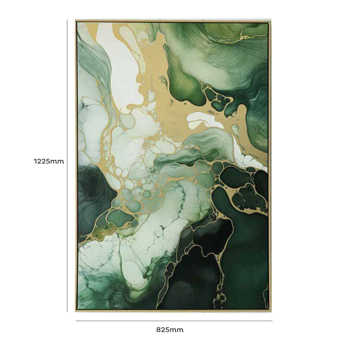 Brushmarks Foiled Canvas Green Marble by Urban Style