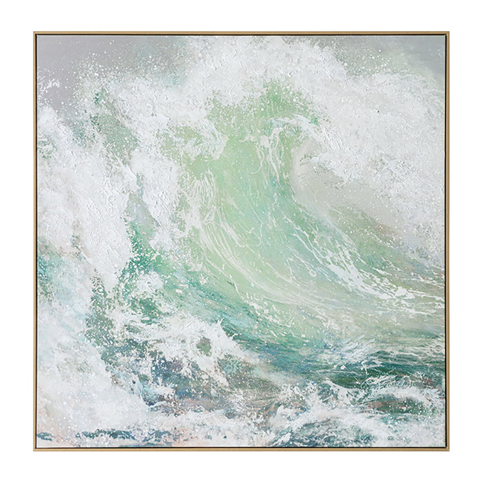 Brushmarks Embellished Canvas Waves by Urban Style
