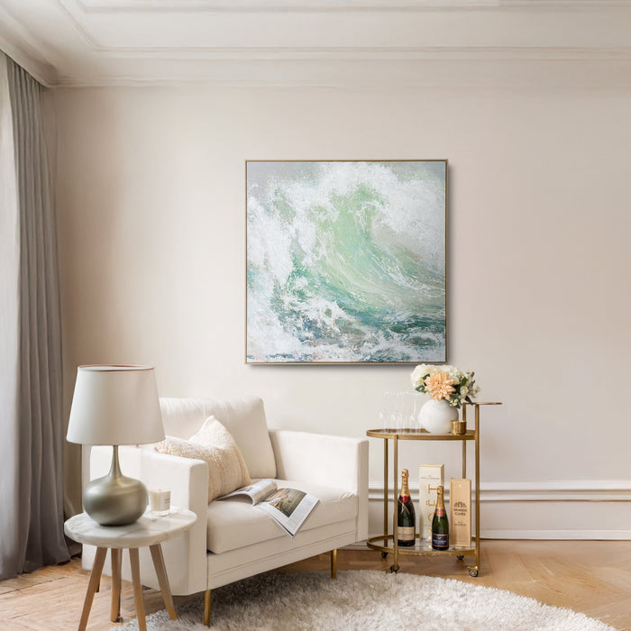 Brushmarks Embellished Canvas Waves by Urban Style
