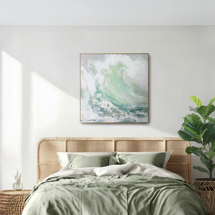 Brushmarks Embellished Canvas Waves by Urban Style