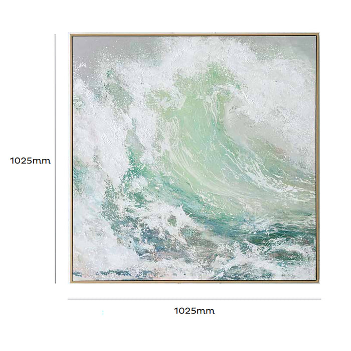 Brushmarks Embellished Canvas Waves by Urban Style