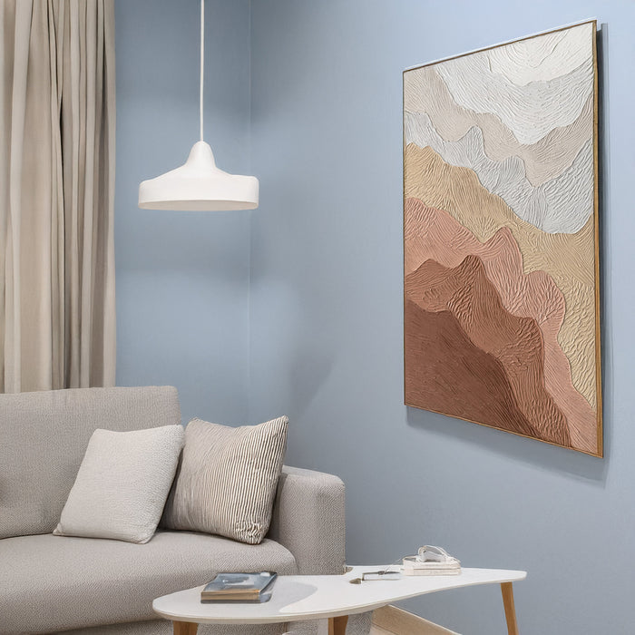 Brushmarks Oil Painting Textured Ochre Ripples by Urban Style