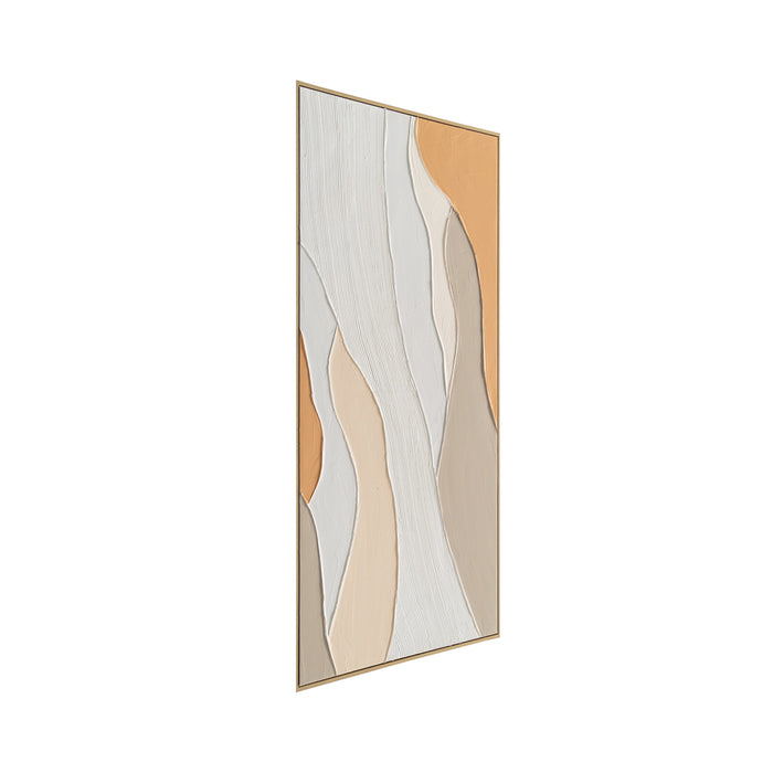 Brushmarks Oil Painting Textured Apricot Waves by Urban Style