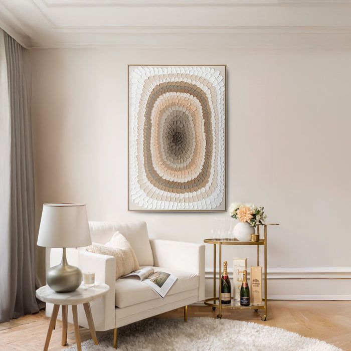 Brushmarks Oil Painting Textured Ochre Strokes by Urban Style