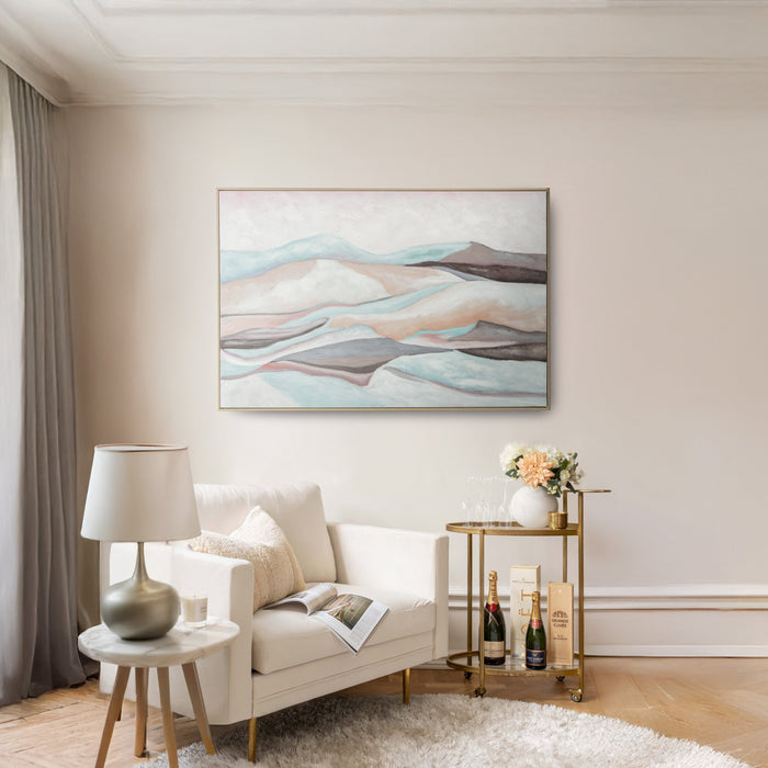 Brushmarks Oil Painting Textured Mountain Landscape by Urban Style