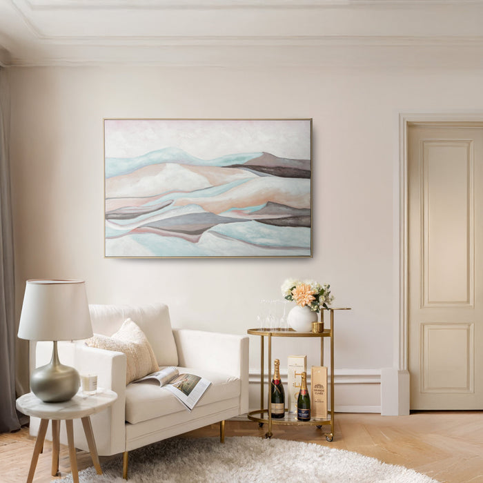 Brushmarks Oil Painting Textured Mountain Landscape by Urban Style