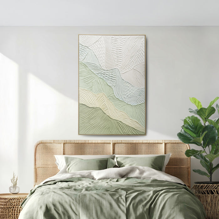 Brushmarks Oil Painting Textured Sage Ripple by Urban Style