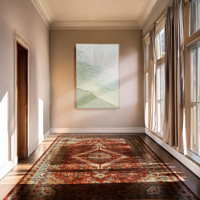 Brushmarks Oil Painting Textured Sage Ripple by Urban Style