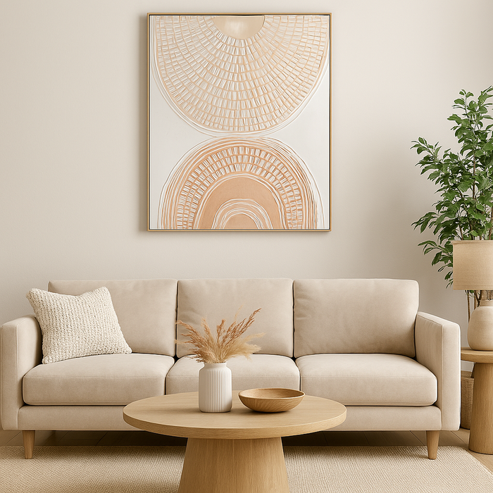 Brushmarks Oil Painting Textured Blush Arches by Urban Style