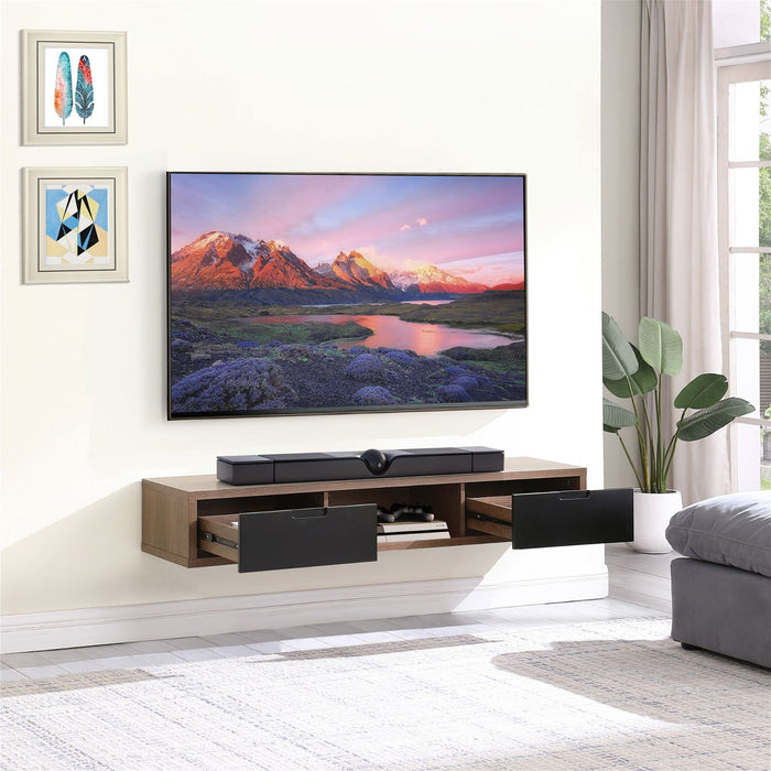 Air Entertainment Unit, Wall Mount, Entertainment Unit, 1500mm Dark Oak by Criterion - Home Living Store - Floating TV Cabinet