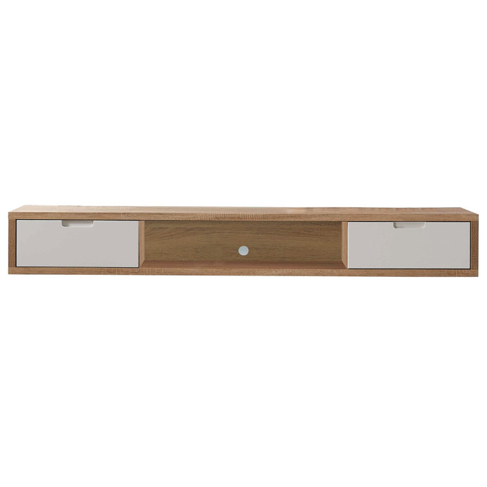 Air Entertainment Unit, Wall Mount, Entertainment Unit, 1800mm Oak by Criterion - Home Living Store - Entertainment Unit
