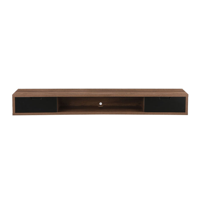 Air Entertainment Unit, Wall Mount, Entertainment Unit, 2000mm Dark Oak by Criterion - Home Living Store - Floating TV Cabinet