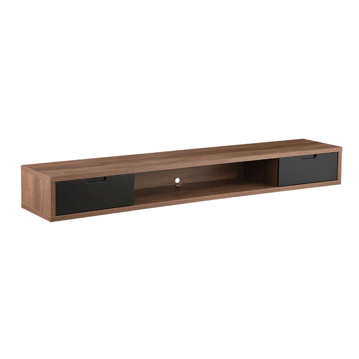 Air Entertainment Unit, Wall Mount, Entertainment Unit, 2000mm Dark Oak by Criterion - Home Living Store - Floating TV Cabinet