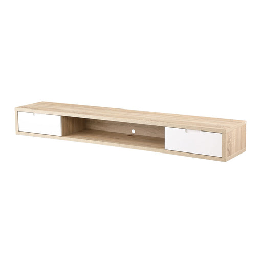 Air Entertainment Unit, Wall Mount, Entertainment Unit, 2000mm Oak by Criterion - Home Living Store - Floating TV Cabinet