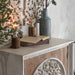 Anala Candle Holder Metal Flower in Bloom with Wooden Base by Urban Style -Home Living Store - -  