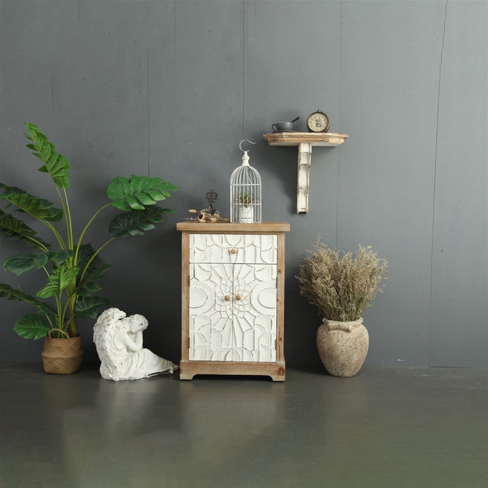 Angel Statue in White Wood by Urban Style -Home Living Store - -  
