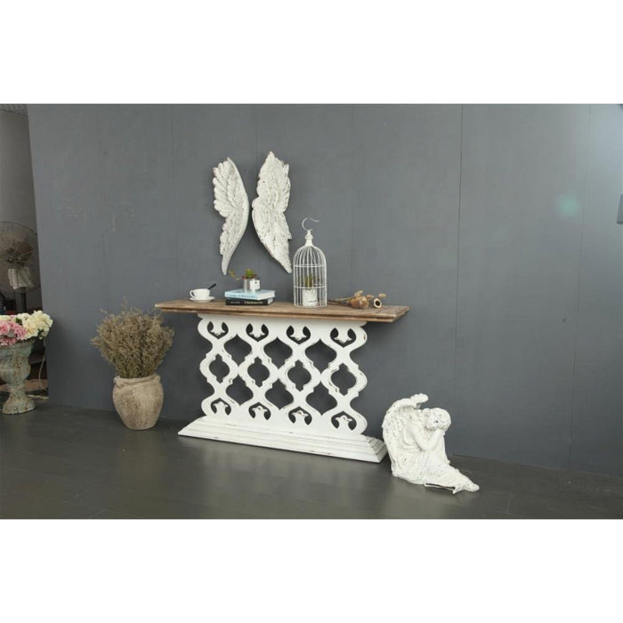Angel Statue in White Wood by Urban Style -Home Living Store - -  