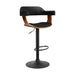 Artiss Bar Stools Gas Lift Leather w/Armrest All Black -Home Living Store - -  