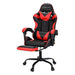 Artiss 2 Point Massage Gaming Office Chair Footrest Red -Home Living Store - -  