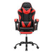 Artiss 2 Point Massage Gaming Office Chair Footrest Red -Home Living Store - -  