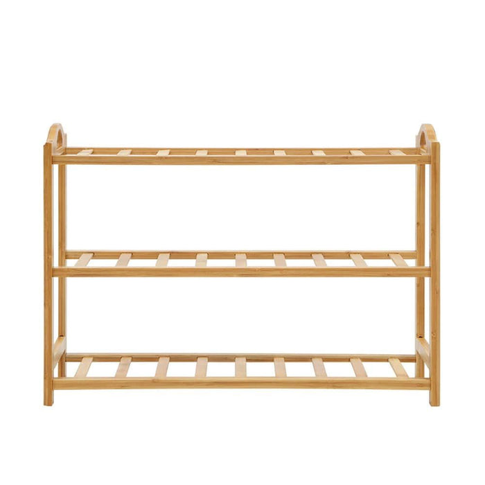 Artiss 3 Tiers Bamboo Shoe Rack Storage Organiser Wooden Shelf Stand Shelves -Home Living Store - -  