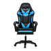 Artiss 6 Point Massage Gaming Office Chair 7 LED Footrest Cyan Blue -Home Living Store - -  