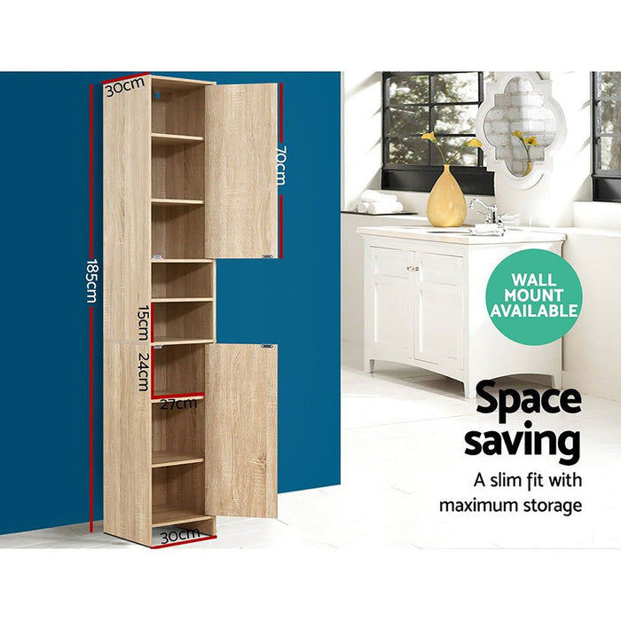 Artiss Bathroom Cabinet Storage 185cm Wooden -Home Living Store - -  