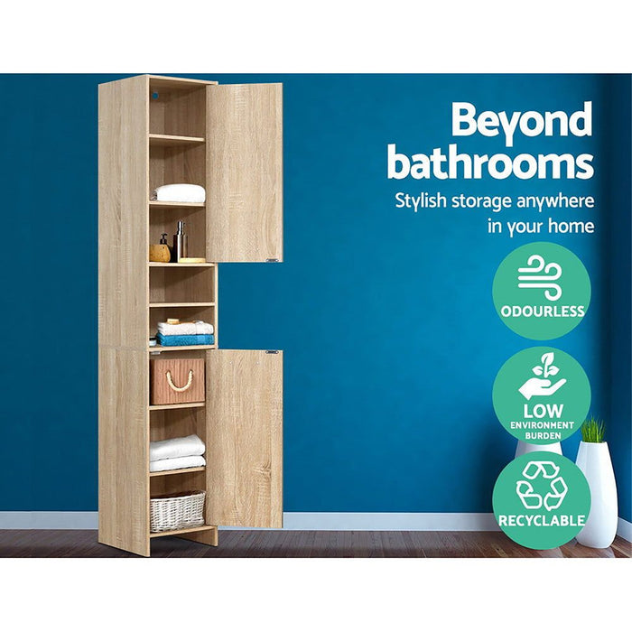 Artiss Bathroom Cabinet Storage 185cm Wooden -Home Living Store - -  