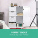 Artiss Bathroom Cabinet Storage Drawers White -Home Living Store - -  