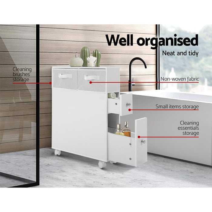 Artiss Bathroom Cabinet Storage Toilet Organiser -Home Living Store - -  