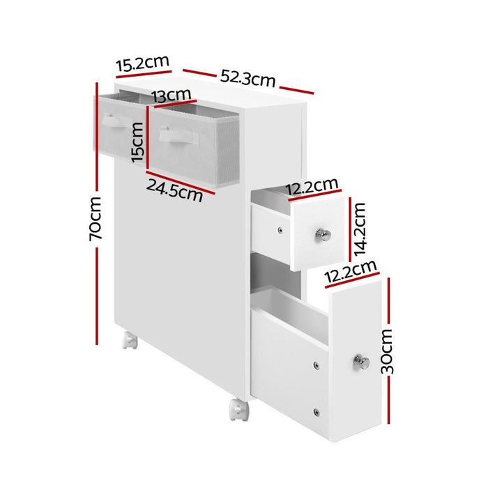 Artiss Bathroom Cabinet Storage Toilet Organiser -Home Living Store - -  