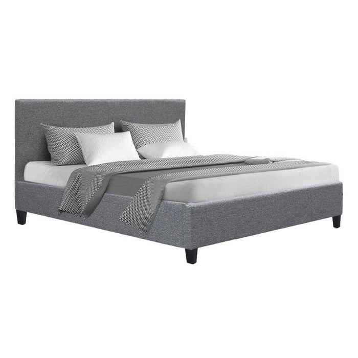 Artiss Bed Frame Double Size Grey NEO -Home Living Store - -  
