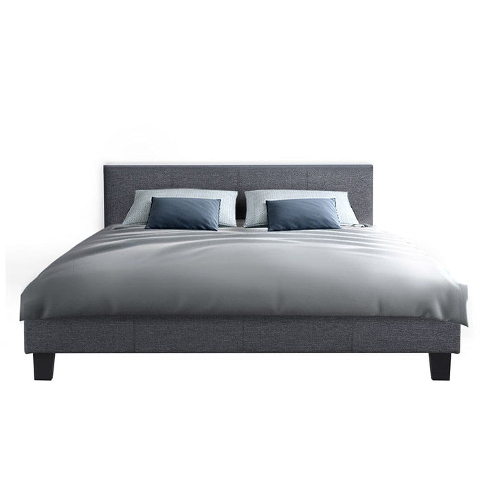 Artiss Bed Frame Double Size Grey NEO -Home Living Store - -  