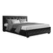 Artiss Bed Frame King Size Gas Lift Black TIYO -Home Living Store - -  