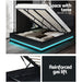 Artiss Bed Frame King Size LED Gas Lift Black LUMI -Home Living Store - -  