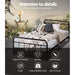 Artiss Bed Frame Metal Frames LEO - King Single(Black) -Home Living Store - -  
