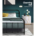 Artiss Bed Frame Metal Frames LEO - Single (Black) -Home Living Store - -  