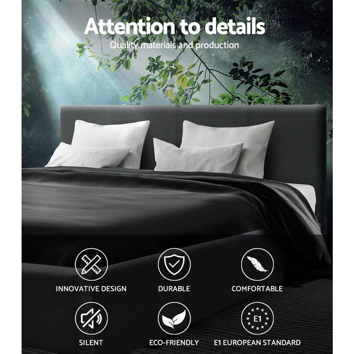 Artiss Bed Frame Queen Size Charcoal NEO -Home Living Store - -  