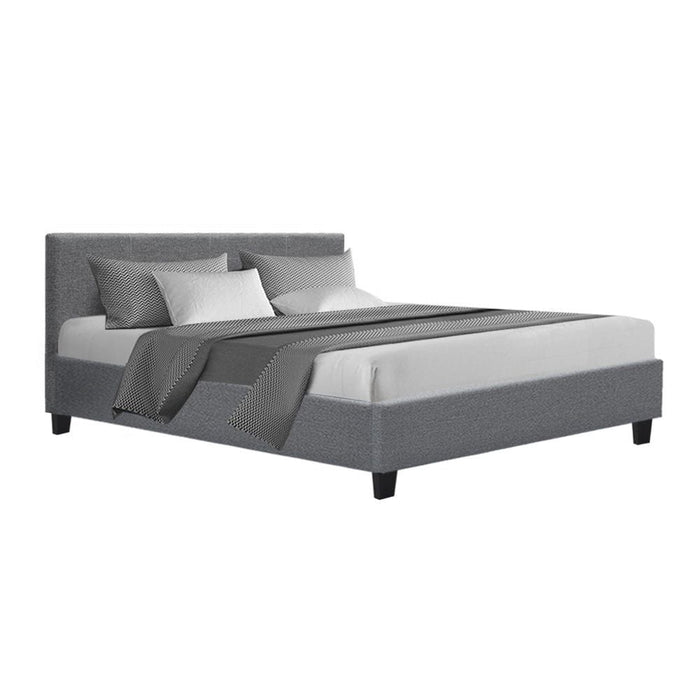 Artiss Bed Frame Queen Size Grey NEO -Home Living Store - -  