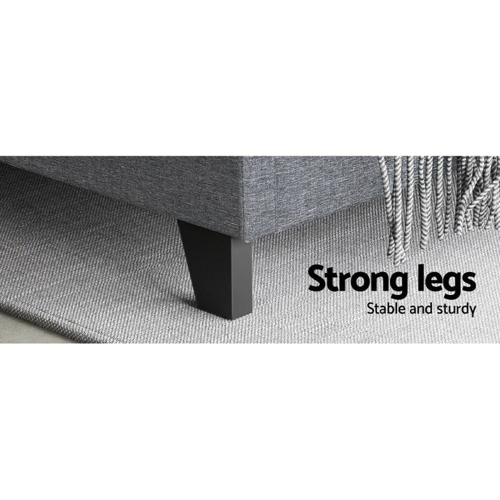 Artiss Bed Frame Queen Size Grey NEO -Home Living Store - -  
